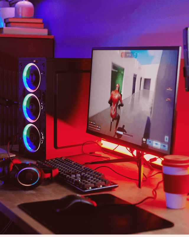 Streaming computer set up