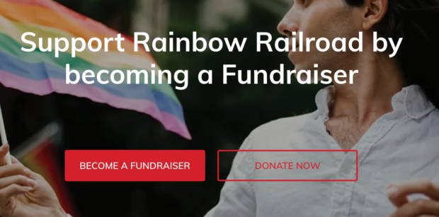 Create an online fundraising page for Rainbow Railroad